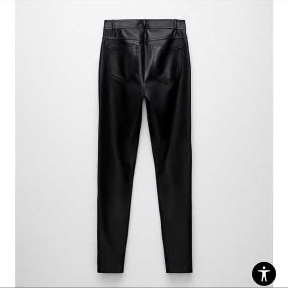 Zara Faux Leather Leggings - Picture 4 of 6
